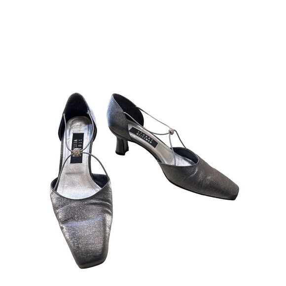 Stuart Weitzman  dark gray shoes block heels of 2.5 inches tall size 8.SKU 3034 - Picture 2 of 11